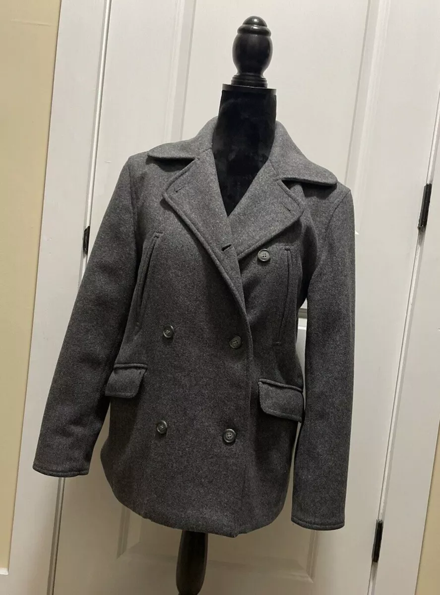 Vintage Copper Key Clothing Company XS 100% Wool Gray Pea Coat | eBay