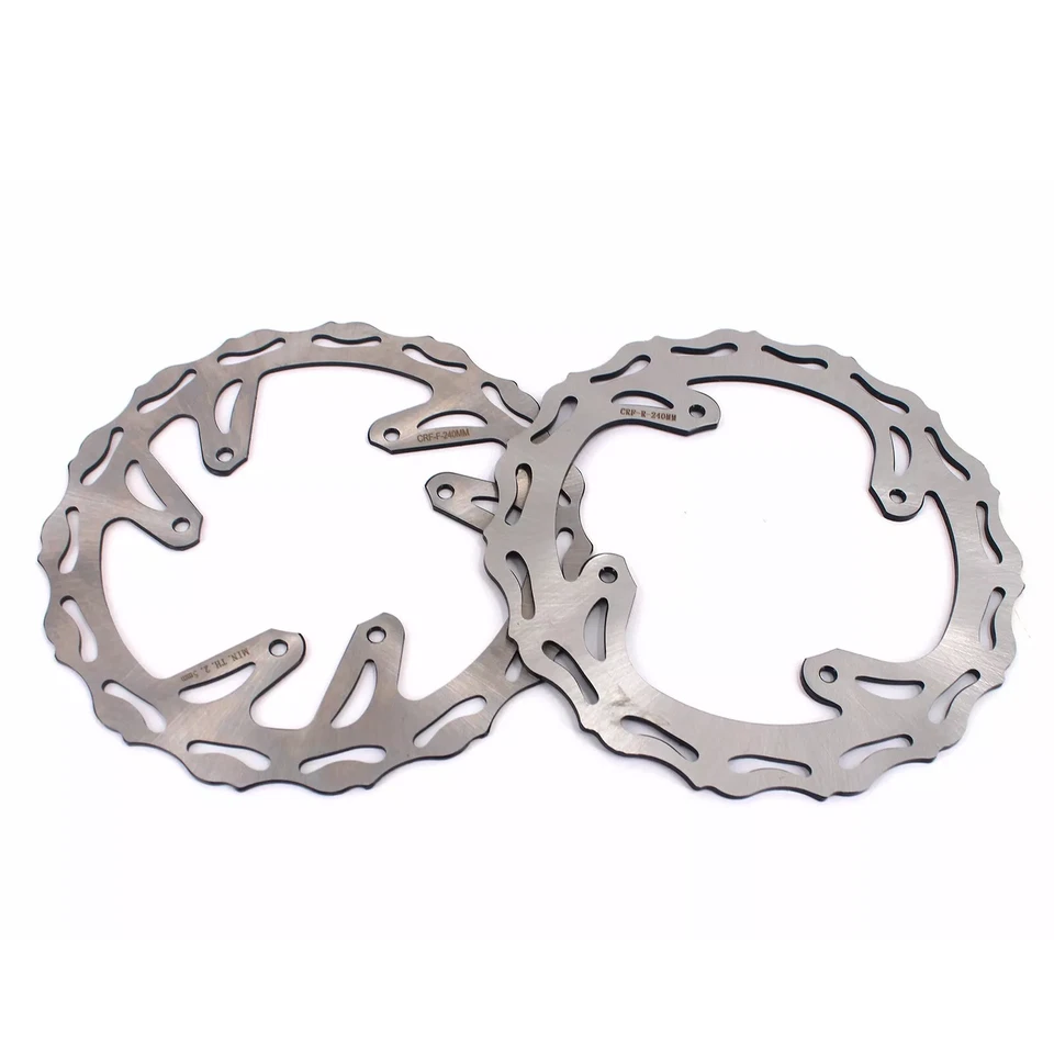 KKE Front & Rear 240MM Brake Disc Rotors Fit Honda CRF250R CRF450R CR125R CR250R Foto 2 de 4