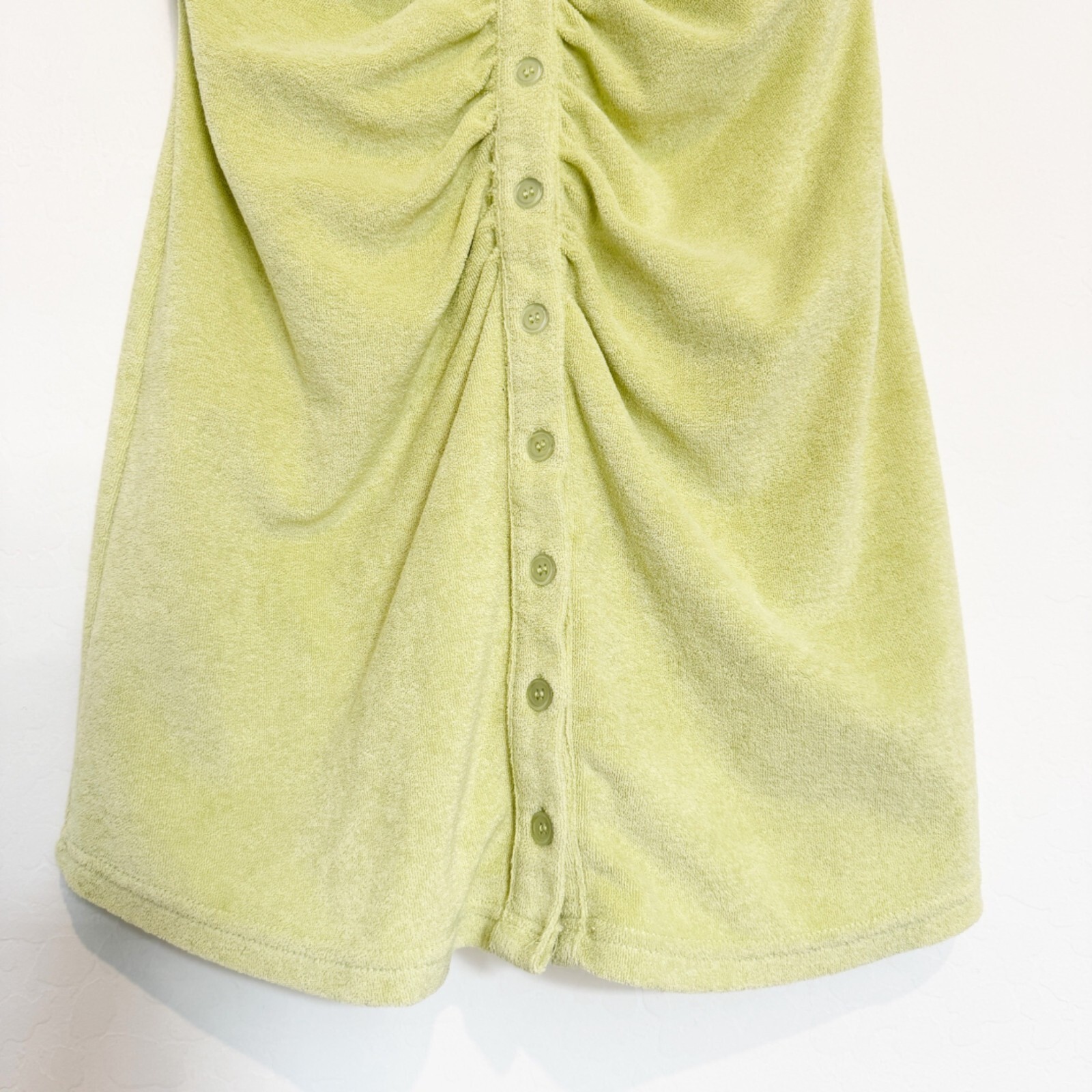 Beige Botany Terrycloth Collared Button Front Ruc… - image 4