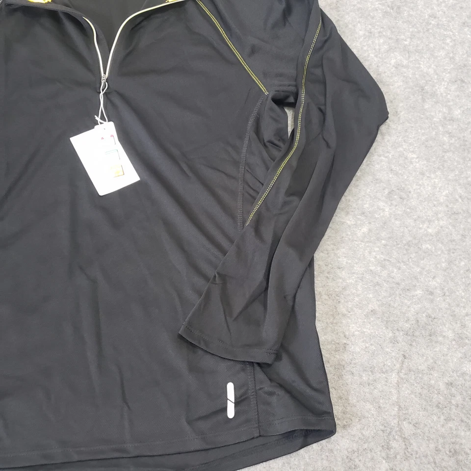 North End Polo Shirt Mens Medium Black 1/4 Zip Dri Fit Polyester - Image 2 of 4