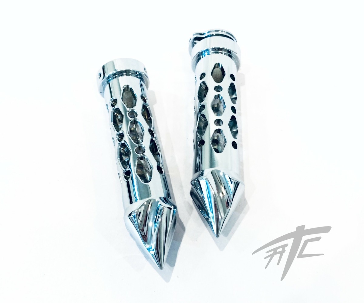 コーム　タスキ NINJA CHROME CUTS AND TWIST SPIKE HANDLEBAR GRIPS ALL KAWASAKI