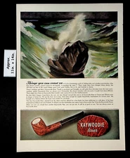 1942 Things you can count on.. Kaywoodie Briar Pipe Vintage Print Ad 41084