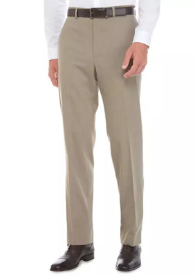 Ralph Lauren Mens Ultraflex  Flat Front Pants in Light Taupe Size 32W X 32L
