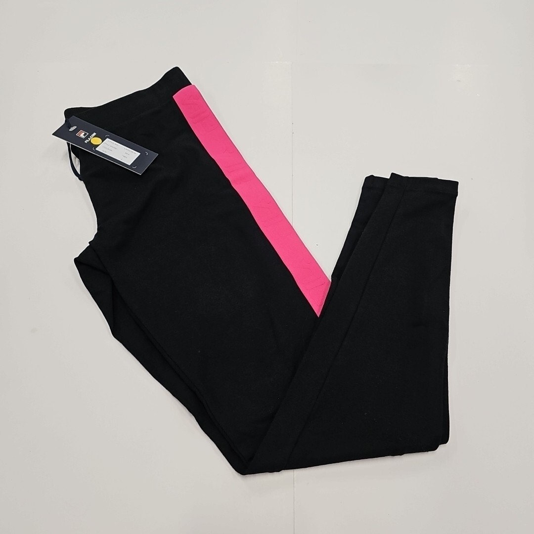 Leggings nuovi con etichette Fila Dea nero rosa donna piccoli nuovi con etichette