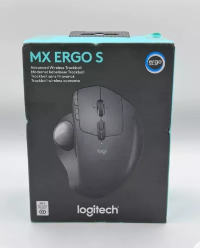 Logitech MX Ergo S Wireless Trackball Mouse Brand New Still Sealed