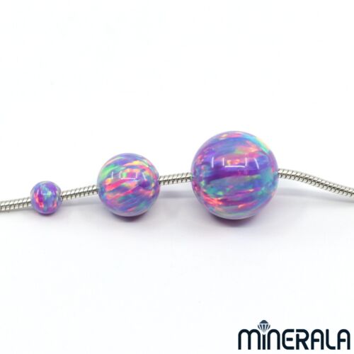 LABORATORIO SINTETICO VIOLA CREA PERLINE ROTONDE OPALE COMPLETAMENTE FORATE 2mm-8mm WP0276D - Foto 11 di 14