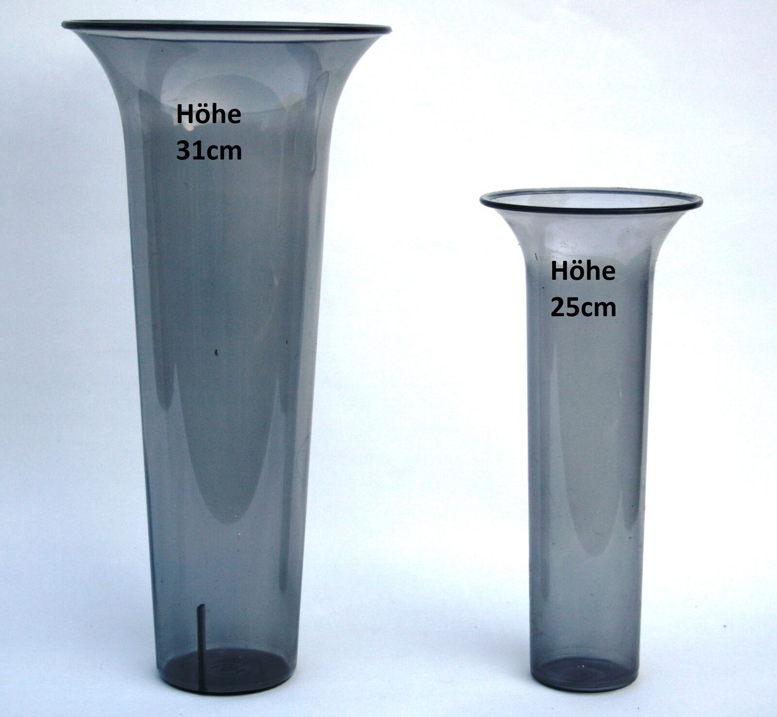 Inserti Per Vaso Bodenvaseneinsatz H 32 – Forma A Cono – Diametro Superiore 22,5 Cm – Altezza 32,5 Cm – Colore Topazio/Trasparente