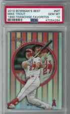 2019 BOWMAN'S BEST #MT MIKE TROUT PSA 10 GEM MINT 1999 FRANCHISE FAVORITES MVP