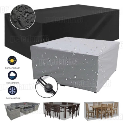 TANBURO Abdeckplane Gartenmöbel Abdeckung wasserdicht winterfest Schutzhülle GARTENTISCH
