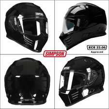CASCO MOTO SIMPSON VENOM DOPPIA VISIERA FULL FACE COMPOSITO NERO LUCIDO