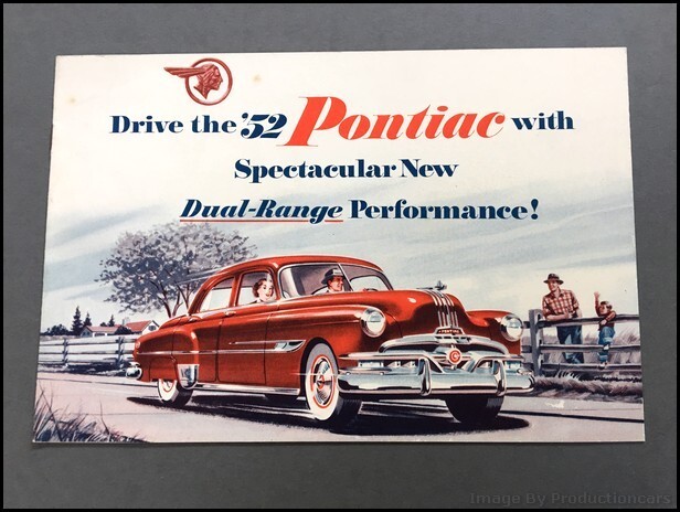1952 Pontiac Features Vintage Car Sales Brochure