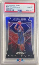 ZION WILLIAMSON 2019-20 PANINI PRIZM FAR OUT! ROOKIE RC #24 PSA 10 GEM MINT