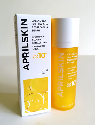 AprilSkin - Calendula 64.6% + 10% PHA + AHA Resurfacing Serum - 30 ml / 1 fl oz.