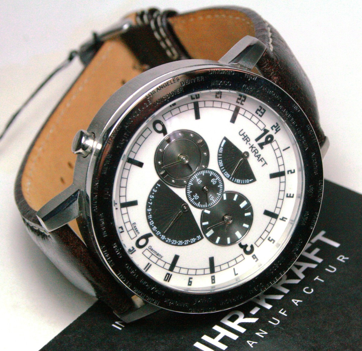UHR-KRAFT, 21024/5A BIG WORLD, AUTOMATIC, DUALTIMER