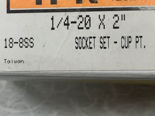 Set 4 Pezzi 1/4" - 20 X 2" Presa Acciaio Inox / Viti da Grub Punta CUP - Foto 5 di 5
