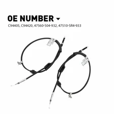 For HONDA 99-00 CIVIC Si 1994-98 Acura Integra Parking Hand Brake Cable Set 2pcs