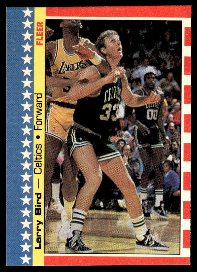 1987-88 Fleer Sticker Larry Bird Boston Celtics #4