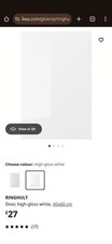lkea Ringhult Gloss white door front X4 ( 600mmx 400mm ) RRP £128