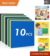 10 Multicolored Building Plates - 10" x 10" Compatible with All Major Brands