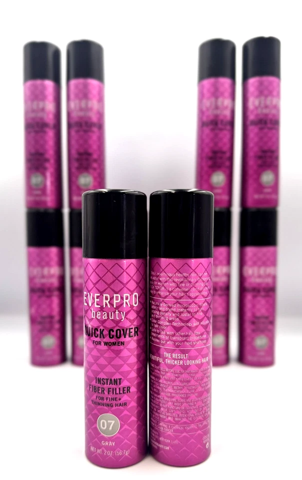 Everpro Quick Cover para mujeres adelgazamiento del cabello calvo 2 oz. Gris 07- 12 Pack Foto 3 de 3