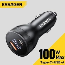 100W Car Charger QC 3.0 Type C PD Fast Charging Adapter For iPhone Samsung s26  