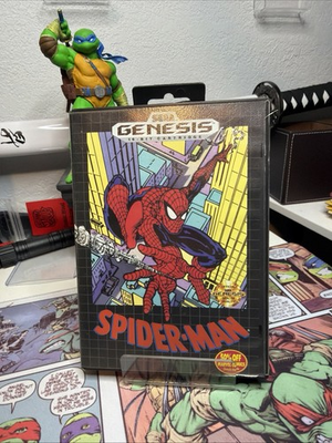 #ad Spider Man Sega Genesis Minty Tested Working Very Clean Copy $50.00