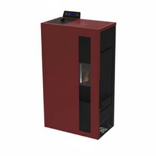 Stufa A Pellet Slim Ventilata Ad Aria 5 kW Bronte Bordeaux C-Line