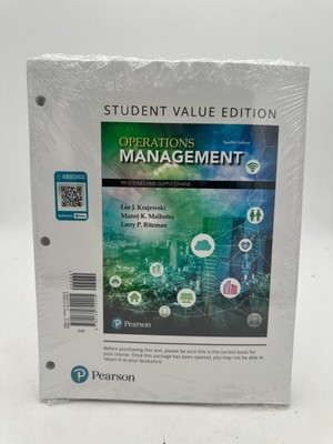 Operations Management: Processes and Supply Chains 12th Edition NEW/SEALED