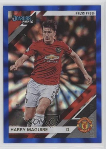 Harry Maguire [Donruss Premier League Press Proof Blue Laser] #108 2019 Panini Chronicles card