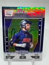 2021 Panini Prizm Draft Picks SIGNED RC Ethan Wilson College Ticket CTO-EW