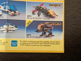 Vintage (1988) LEGO SPACE Futuron & Blacktron Sets Poster - RARE
