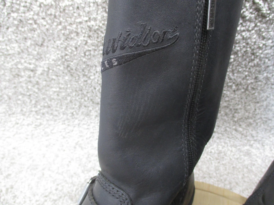 Harley-Davidson Boots Mens Size 9 Black Leather Engineer Motorcycle Zip Buckle - Image 4 of 4