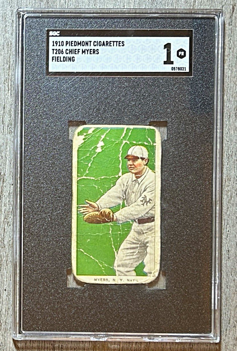 1910 Piedmont Cigarettes T206 Chief Myers Fielding Tobacco Card SGC 1 