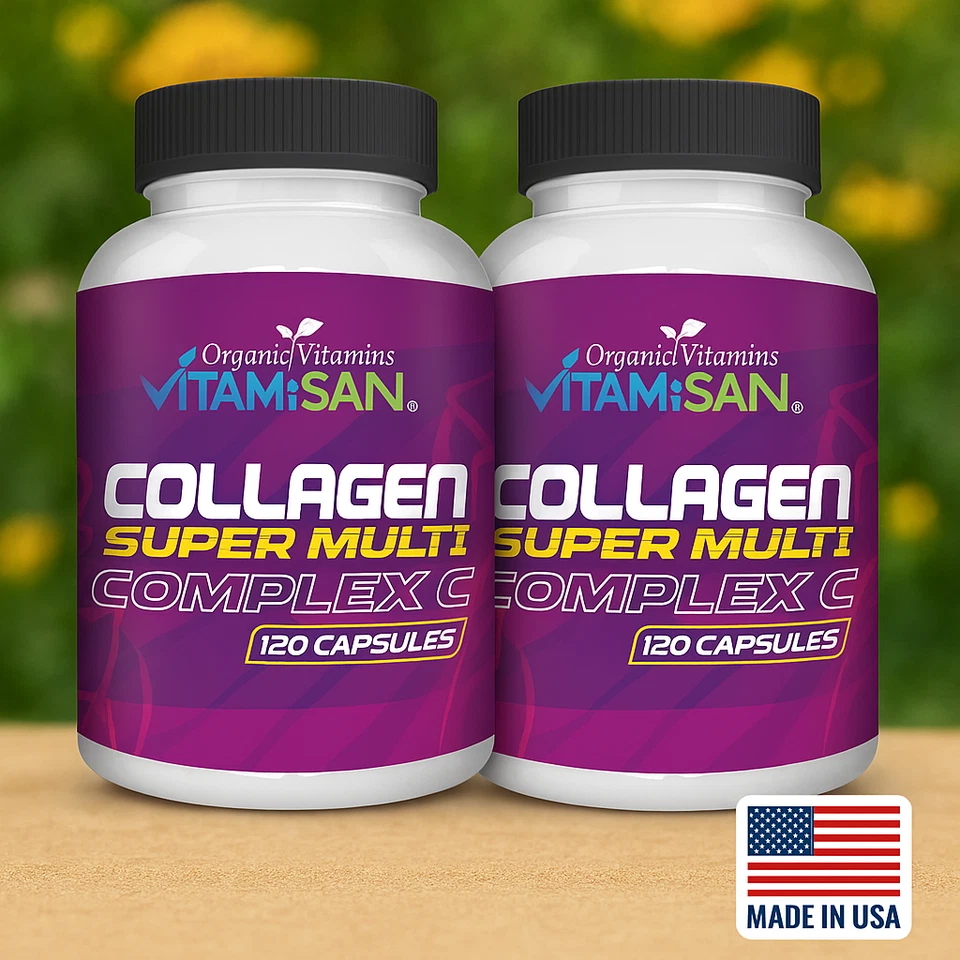 (Pack de 2) Péptidos de Colágeno Hidrolizados Tipos I, II, III, V, X 1500mg 240ct Piel Foto 2 de 4