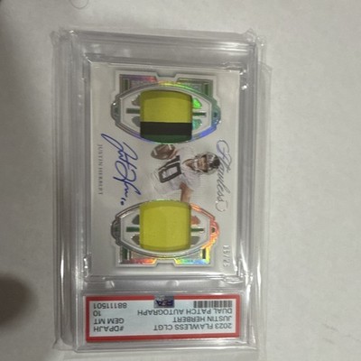 Panini 2023 Flawless CLCT Justin Herbert Dual Patch Auto #DPA-JH /25 PSA 10