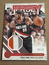 2020-21 Panini Donruss Carmelo Anthony Jersey Series GOLD #’d 10 /10 3-Color GU