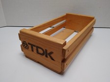    Vintage NAPA VALLEY BOX Co. Cassette Storage Box Wood TDK Promo   