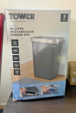 Tower T838028GRY - 50L Rectangular ABS Sensor Bin - pre owned, great condition