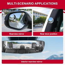 Round Convex Blind Spot Mirrors, Pack of 2 Rear View Mirrors