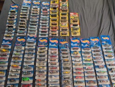 Hot Wheels Car Lot New on Card 164 Cars 1996-2004 New Old Stock.  