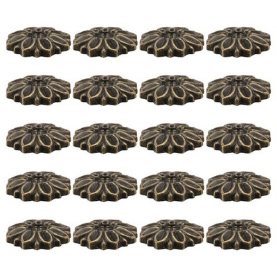 20pcs Vintage Holzbox Patch Dekorative Box Paster Zinklegierung Applique