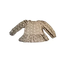 Blu Pepper Women’s Gray & White Polka Dot Shirt Button-Back Cute, Casual & Fun