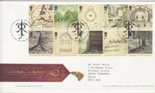 GB Stamps First Day Cover 50th anniv Lord of the Rings, Tolkien, Tree SHS 2004