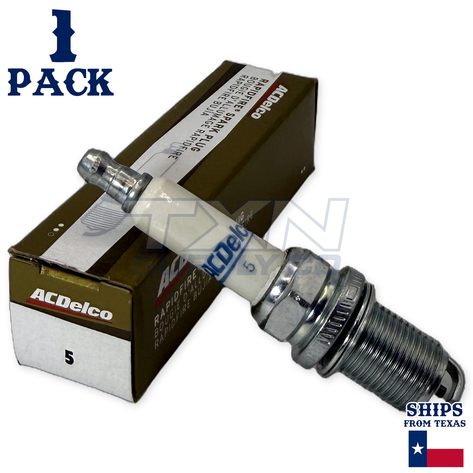 1 Pack GM ACDelco #5 RAPIDFIRE Platinum Spark Plug 19308030