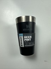 NWT Stanley 16oz Matte Black Insulated Stacking Beer Pint Stainless Steel