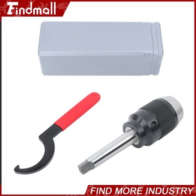 Findmall MT2 Morse Taper Keyless Drill Chuck 1/32 to 1/2'' with Solid Shank