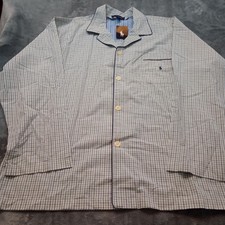 Polo Ralph Lauren Sleepwear Pajama Shirt Mens XL Check Plaid Long Sleeve Preppy