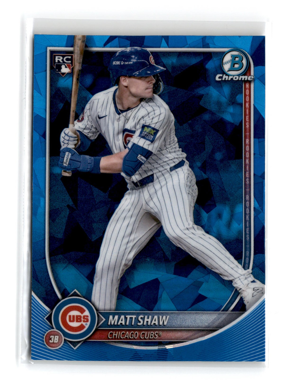 Matt Shaw 2025 Bowman Chrome Sapphire Edition Refractor #46 RC Cubs