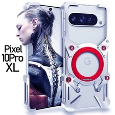 Alloy Frame Case For Google Pixel 10 9 Pro XL Metal 360 Ring Holder Hollow Cover