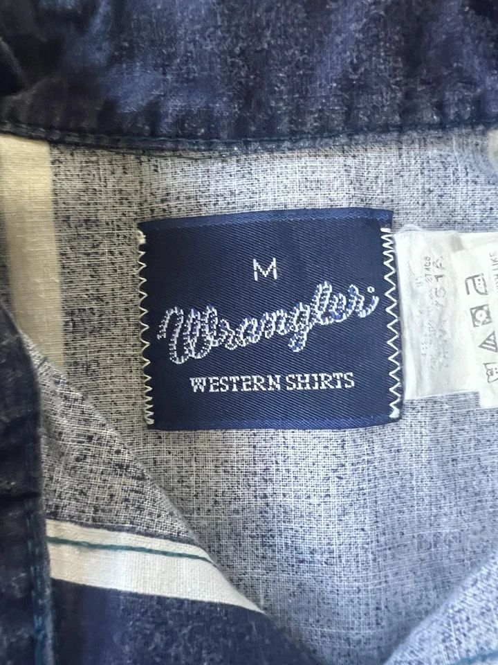 Men’s Vintage Wrangler Brushpopper Shirt Size Medium - Image 2 of 4